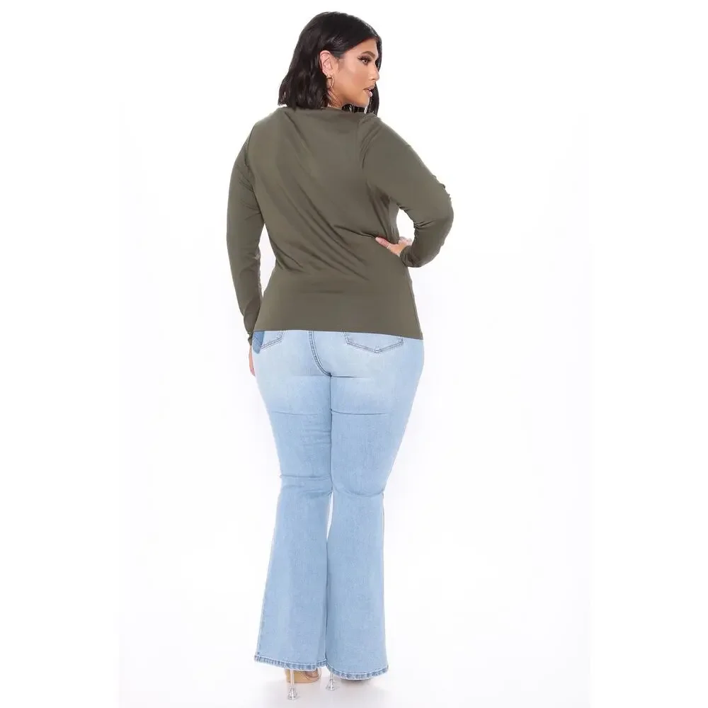 Fashion Nova Dare To Flare Jeans - Medium Blue Wash